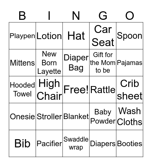 BABY JAXON BINGO Card