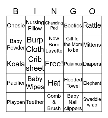 BABY JAXON BINGO Card