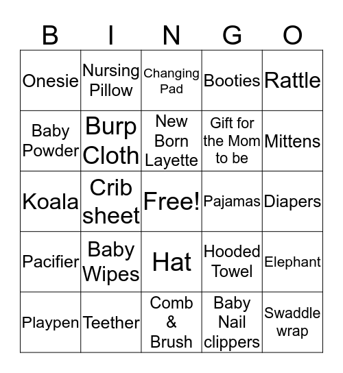 BABY JAXON BINGO Card