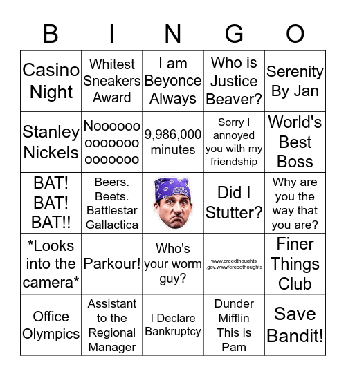 The Office Bingo Card