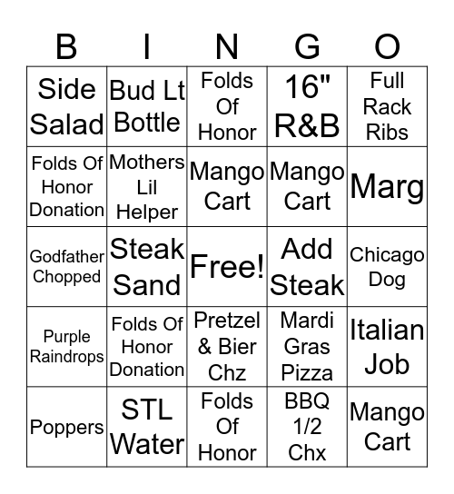 ROCK AND BREWS Bingo Card