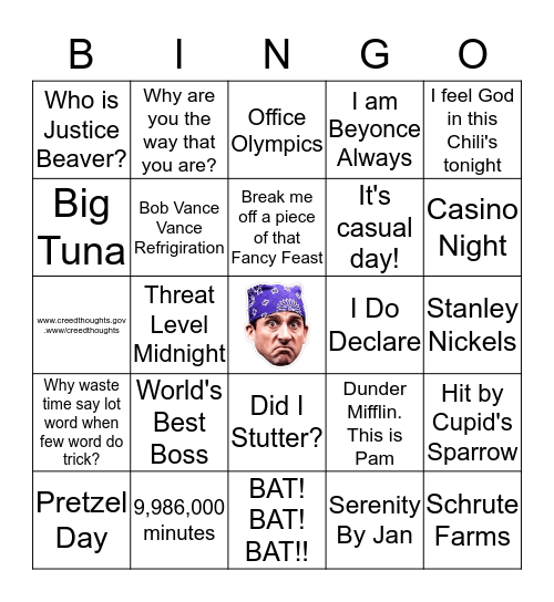 The Office Bingo Card