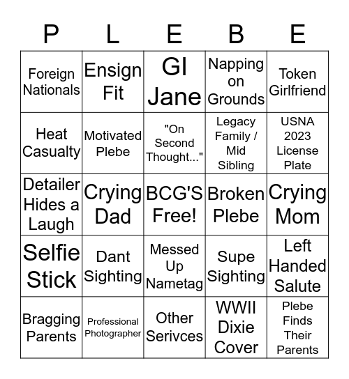 I DAY BINGO Card