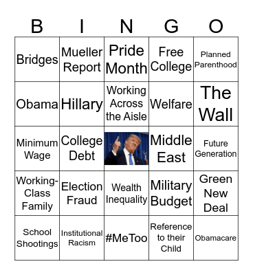 Debate Bingo Card