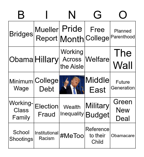 Debate Bingo Card