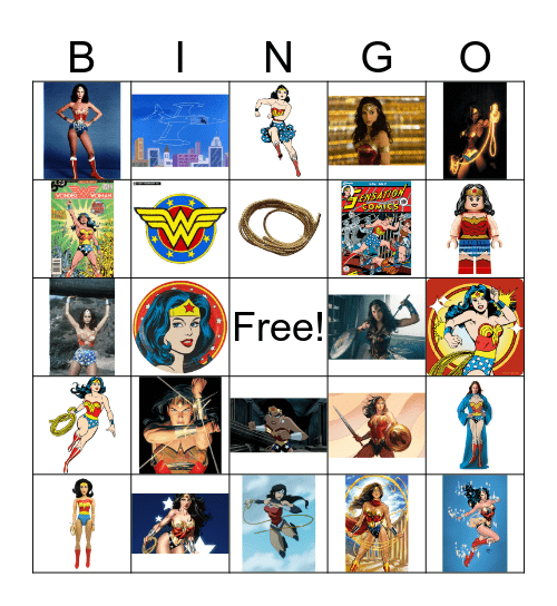 Wonder Woman Bingo Card