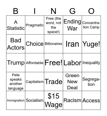 Bernie Bingo! Bingo Card