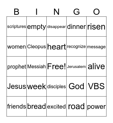 IN The WILD Bingo Card