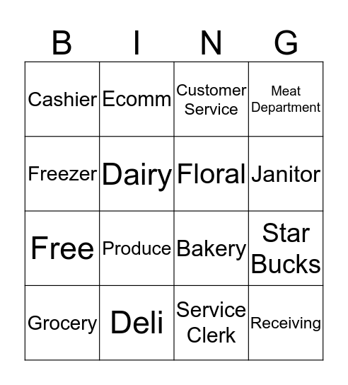 Save on Foods Bingo Card