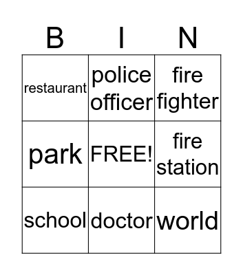 What do you want to be? Bingo Card