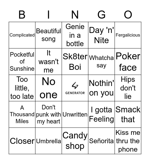 Zeros heros Bingo Card