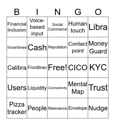 Calibra Bingo Card