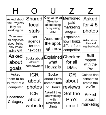 Connect/Engage Bingo Card