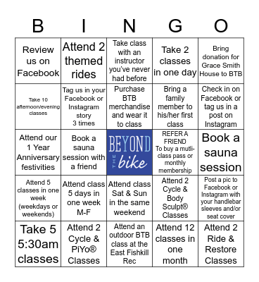 BEYOND SUMMER BINGO Card
