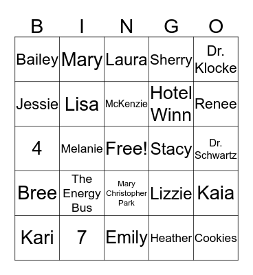 Staff Bingo Card