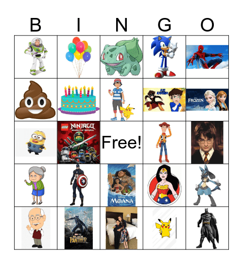 Krish's 6th Birthday Party Bingo Card