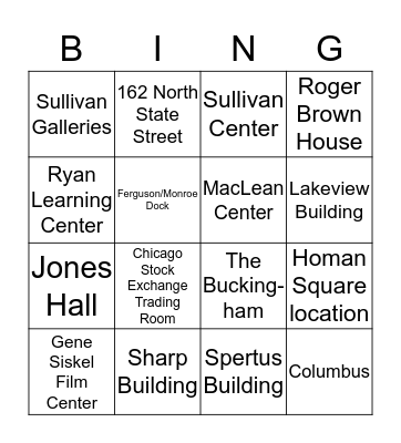 Art 22 Bingo Card