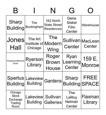 Art 22 Bingo Card