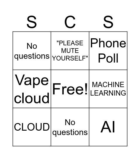 Allllll Haaaaands Bingo Card