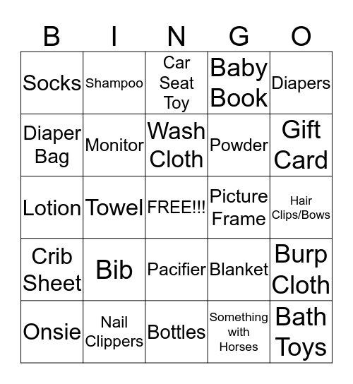 Lauren's Baby Girl! Bingo Card