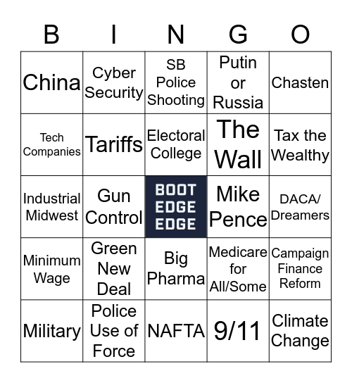 Butti-Bingo Card