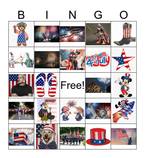 * Happy 4th Bingo * Bingo Card