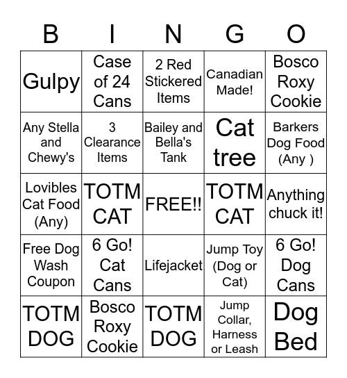 July Incentive Bingo Card