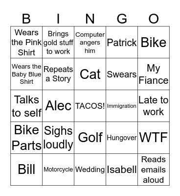 Nelson Bingo! Bingo Card