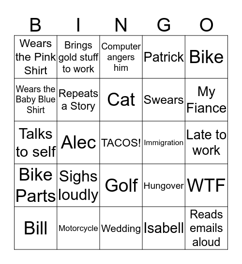 Nelson Bingo! Bingo Card