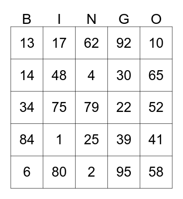TBJ Bingo - 2005 Bingo Card