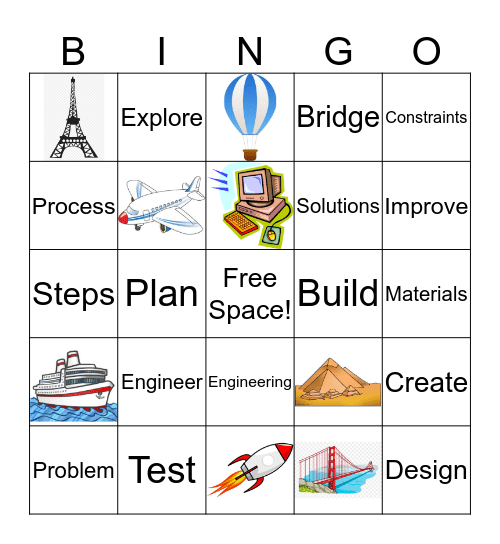 Engineering Design BINGO Card