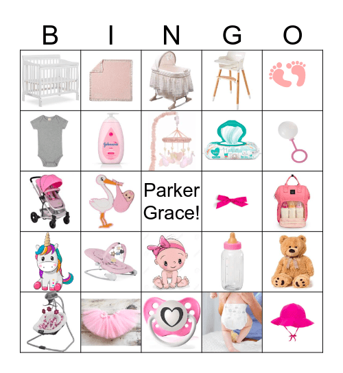 Baby Shower Bingo! Bingo Card