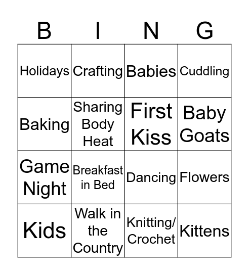 Just Write! 2019 Fluff Bingo Card