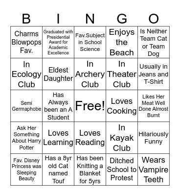 Naja Bingo Card