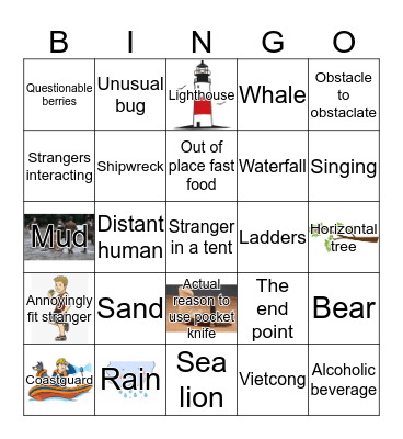 West Coast Trail Bingo Card