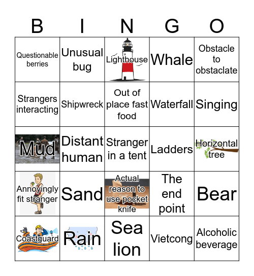 West Coast Trail Bingo Card