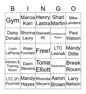 Get to Know Where to Go Bingo Card