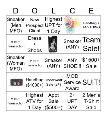 JULY OUTLET BINGO Card