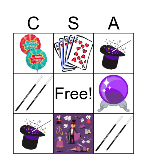 MAGIC Bingo Card