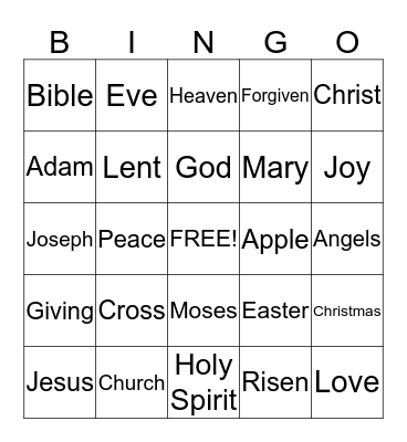 Harvest United Methodist Church Bingo Card