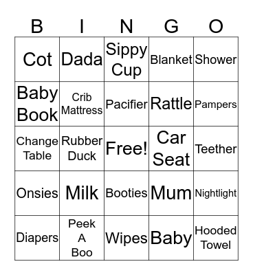 It's a Sprinkle Bingo Card