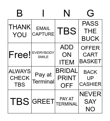 BBB BINGO Card