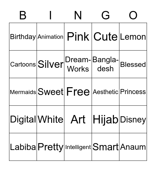 Labiba's Sweet Bingo Card