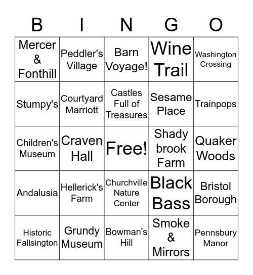 BROCHURE Bingo Card