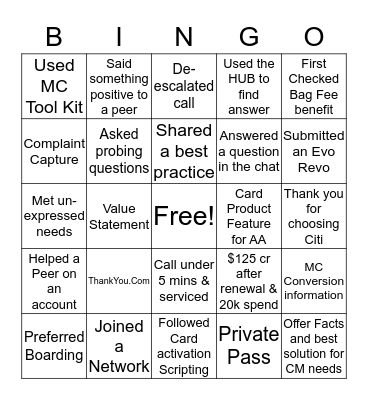 Benefit's BINGO Card