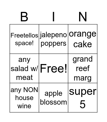 FRATellos Bingo Card