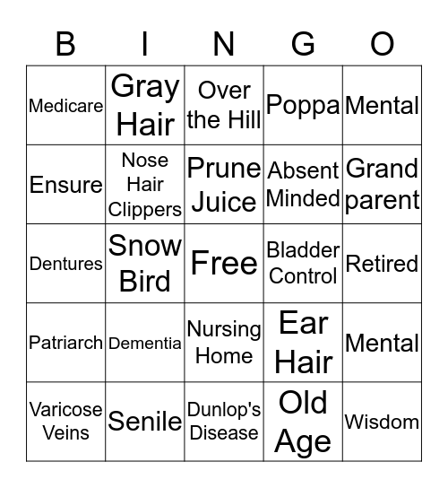Manly Bingo Card