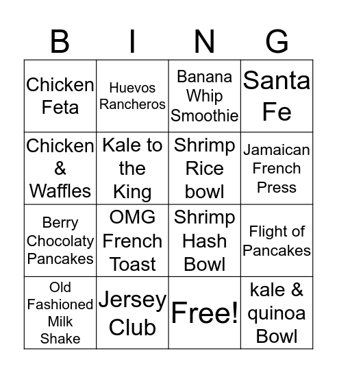TP Bingo  Bingo Card