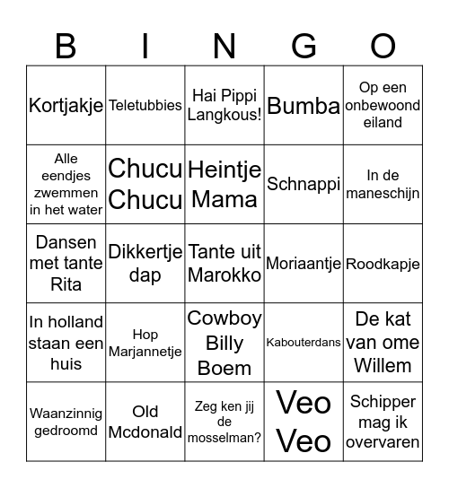 BabyBingo Card