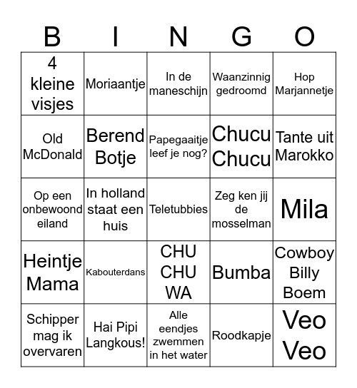 BabyBingo Card